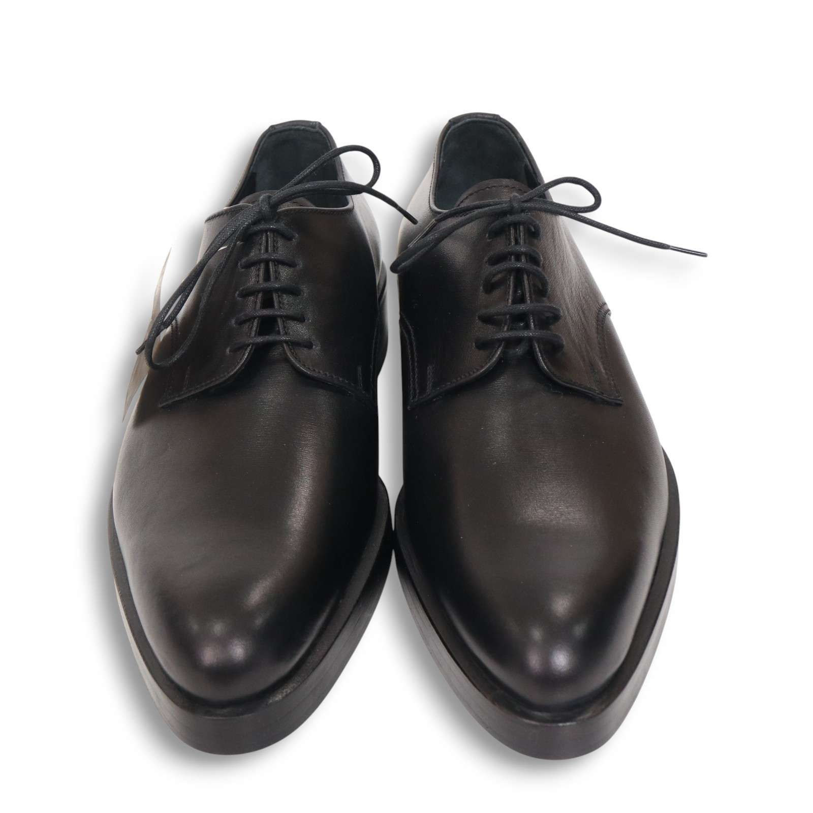 正規 DOLCE&GABBANA ドルチェ&ガッバーナ 牛革 プレーントゥ レザー ドレス シューズ Sz.6 1 2 メンズ 黒