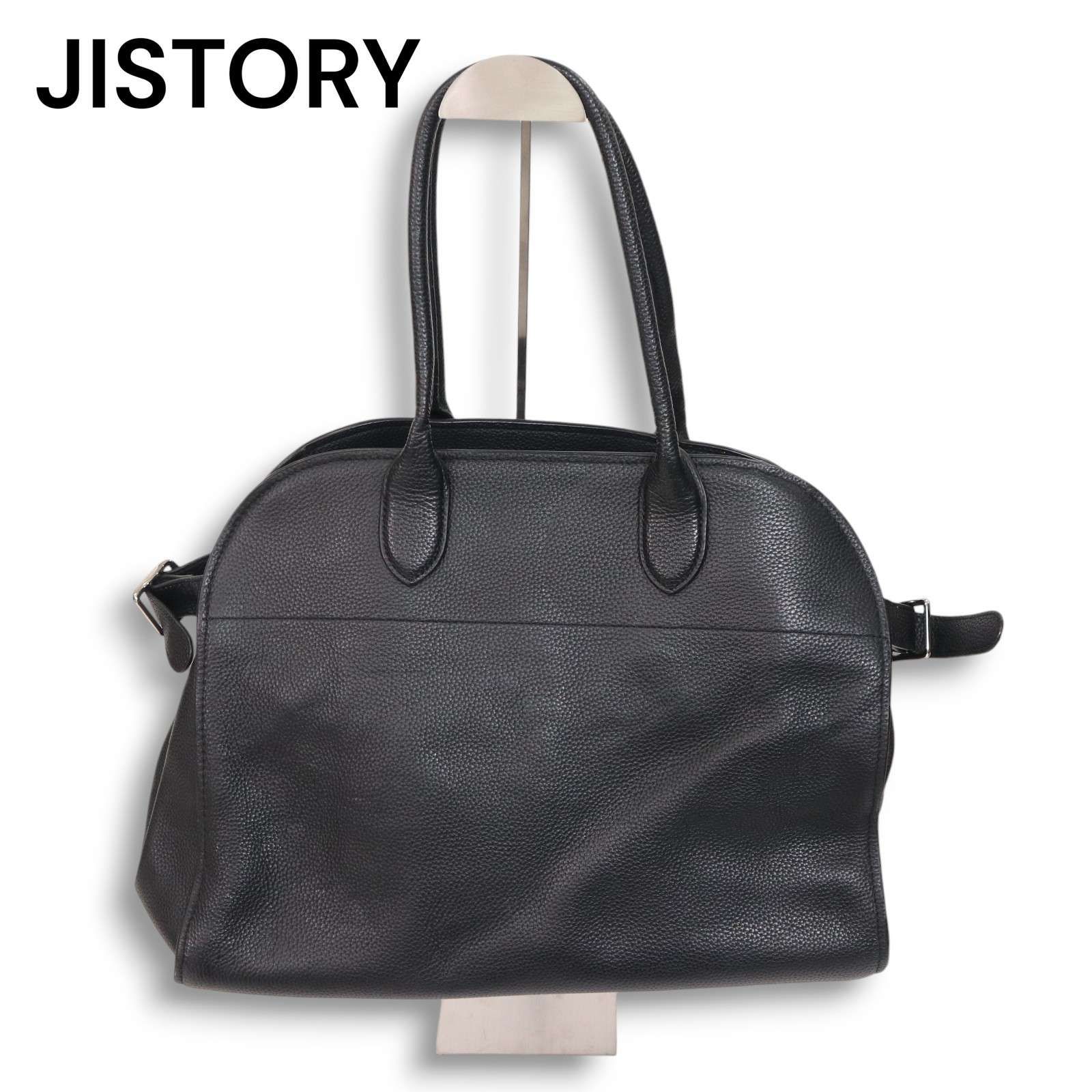 JISTORY ジストリー 通年 サイドベルト レザー ボストン バッグ Sz.F レディース 黒