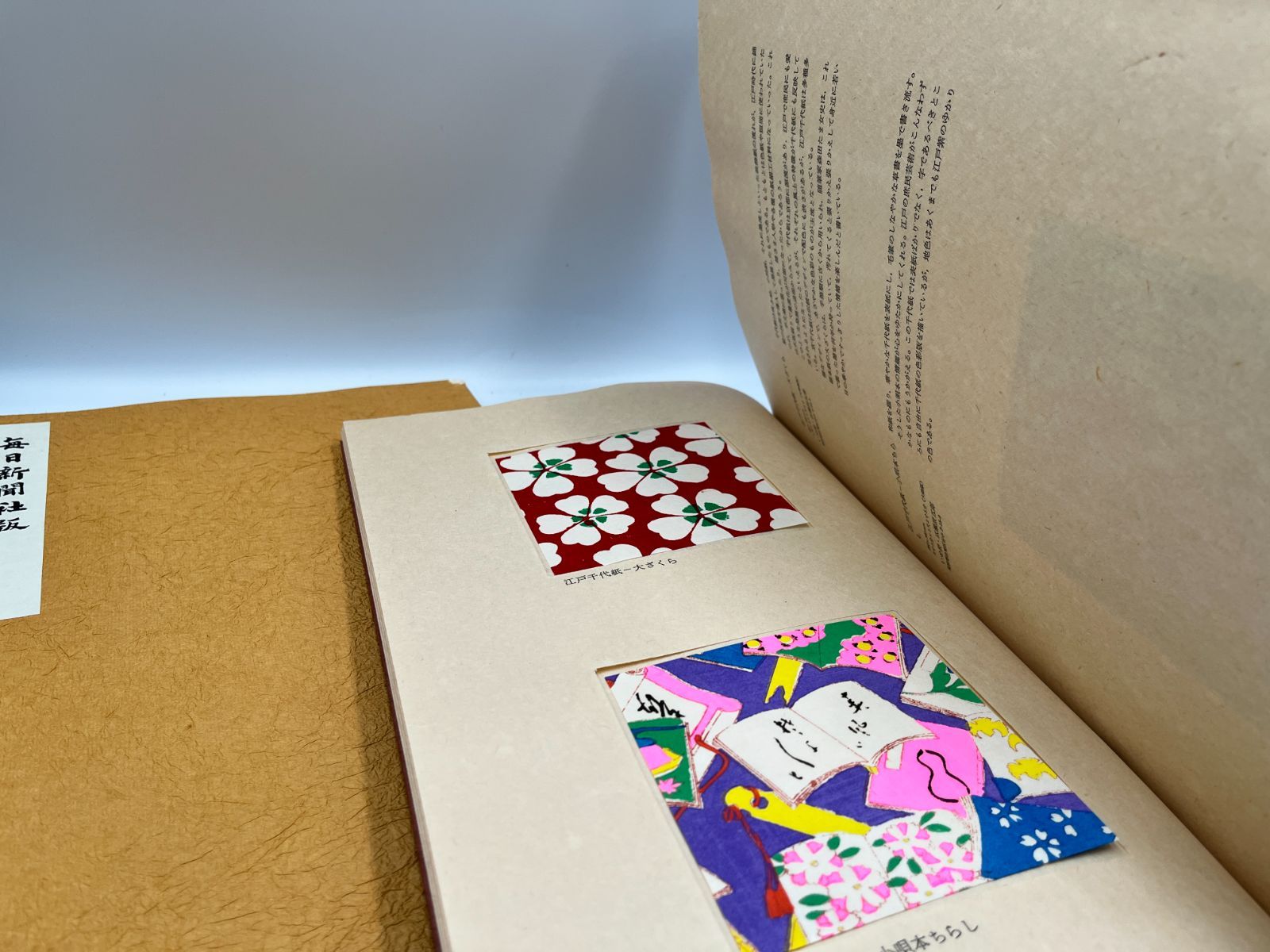 ☆日本の紙 全1巻2冊 毎日新聞社 手漉和紙委員会 標本紙編 解説 和紙