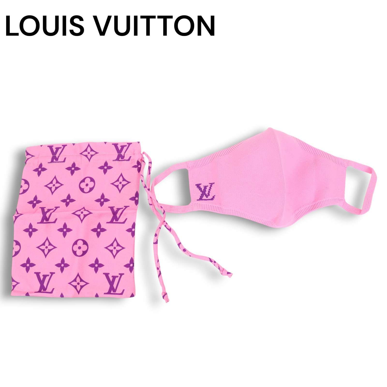 LOUIS VUITTON ルイヴィトン MP3087 マスク マイユ モノグラム ポーチ付き マスクカバー Sz.F