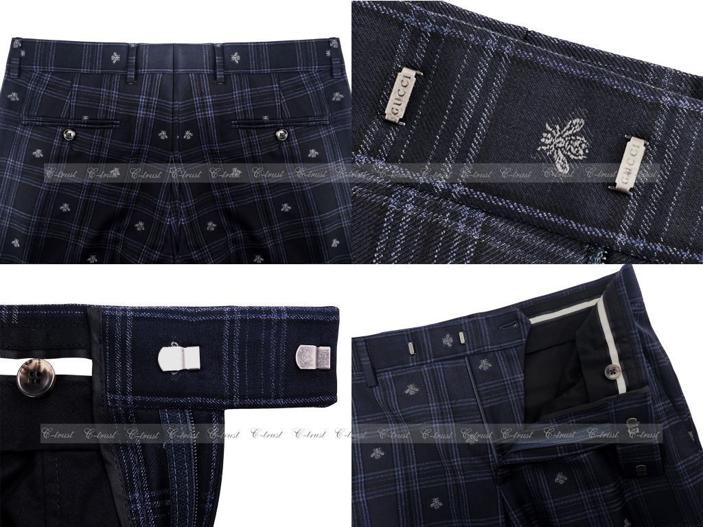 GUCCI スーツ GUCCI グッチ スーツ セットアップ ジャケット JK 蜂 BEE チェック