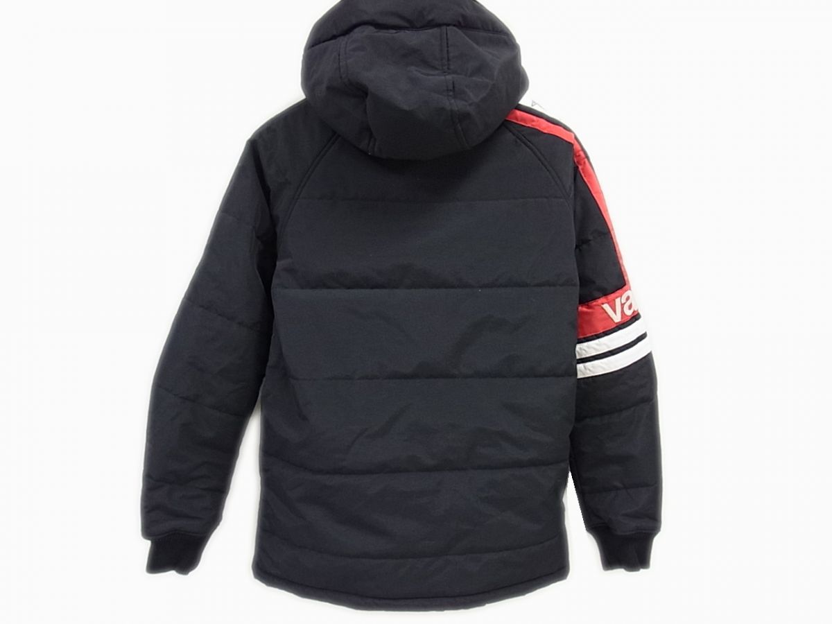◇Vanson 中綿パーカージャケット ブラック アメリカンレーシングテイスト バンソン  バイカー ストリート メンズ ◇Vanson 中綿パーカージャケット ブラック アメリカンレーシング