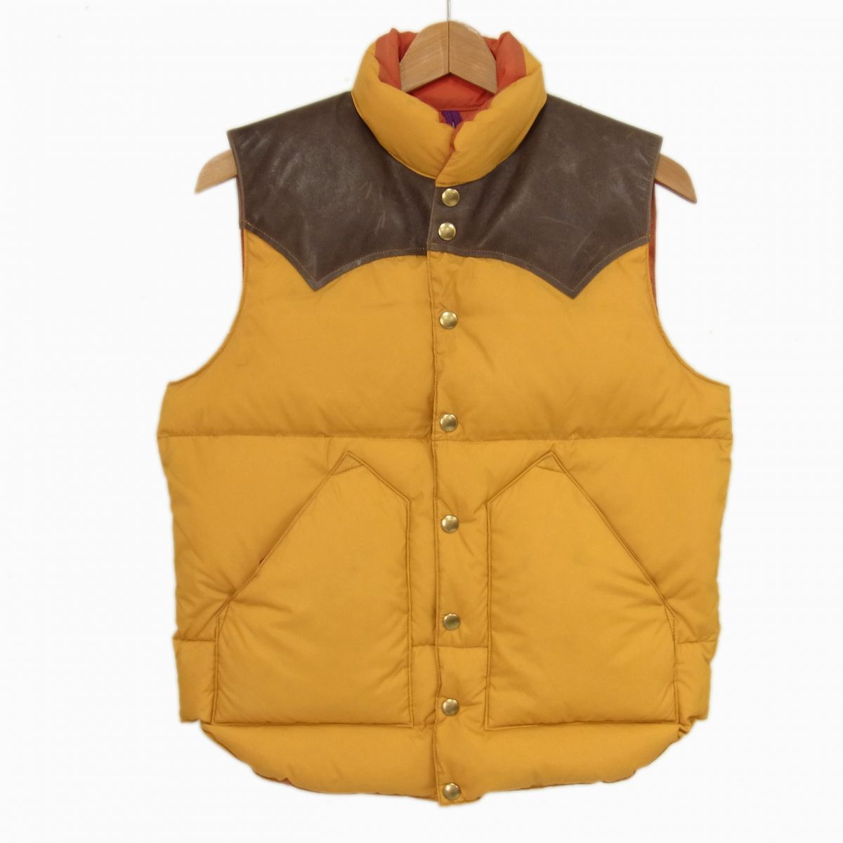 ウェアハウス】×【ロッキーマウンテン】レザーヨークダウンベスト ウェアハウス】×【ロッキーマウンテン】レザーヨークダウンベスト