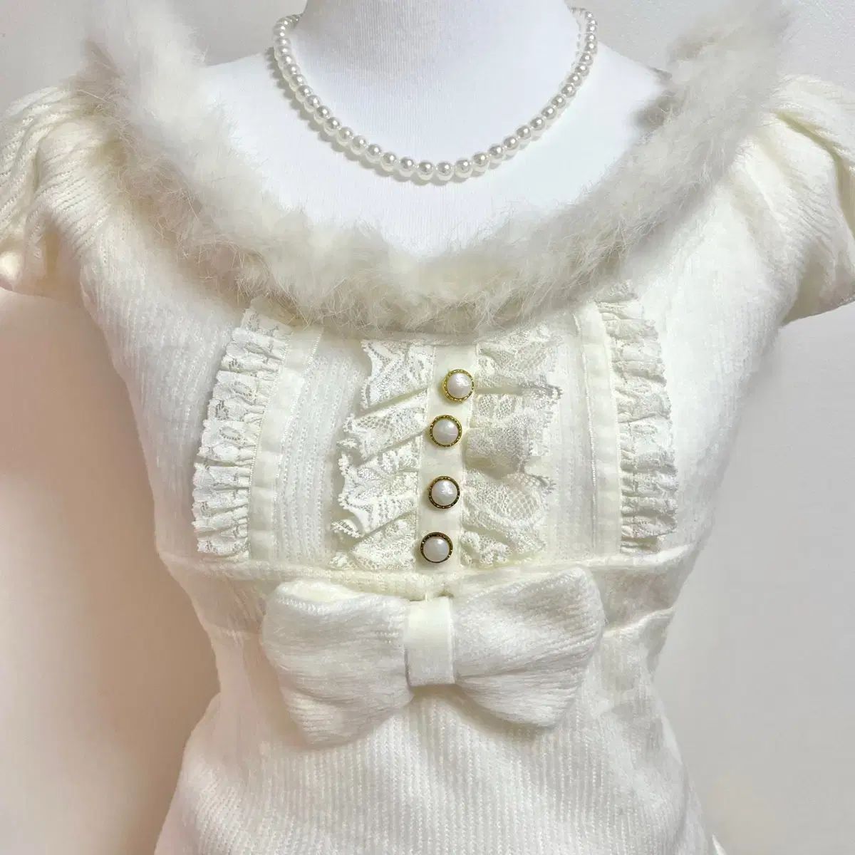 リズリサ ゴー クラシック リズリサ リボン ファー 半袖 姫ギャル ラブリーギャル