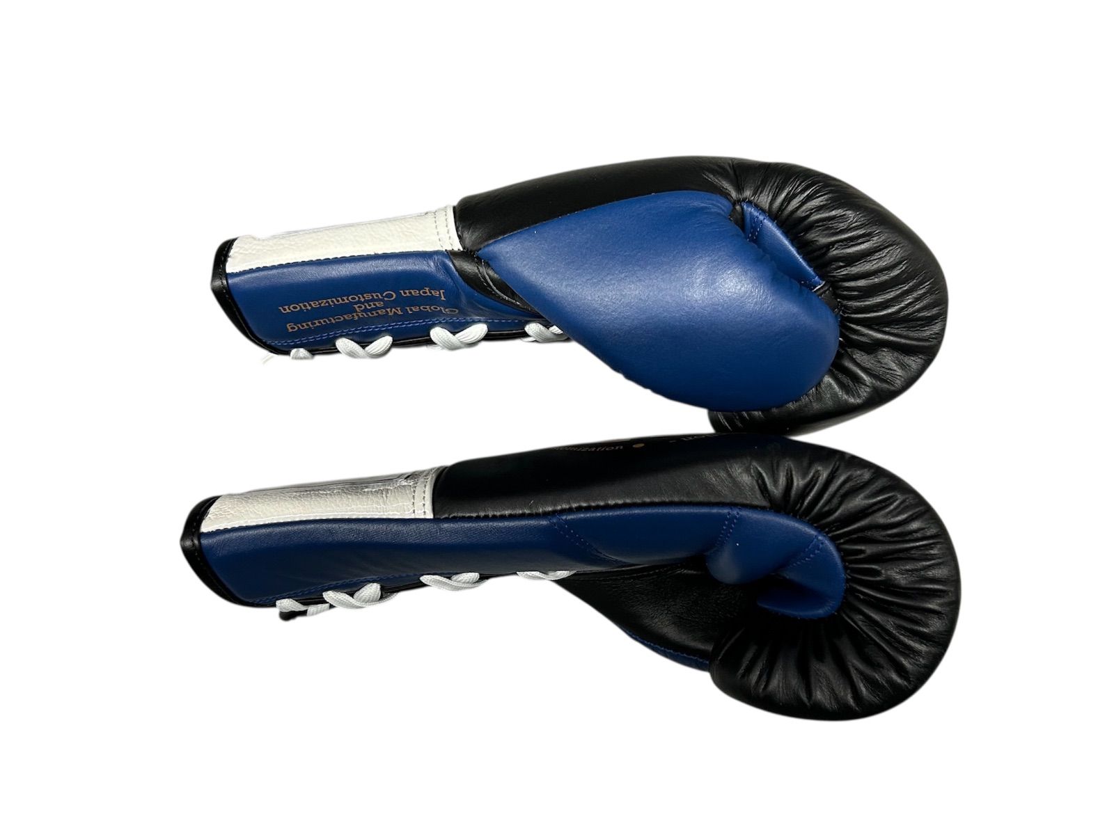 GRIT BLUE GOLD LOGO 紐式 ボクシンググローブ 本革製 - メルカリ