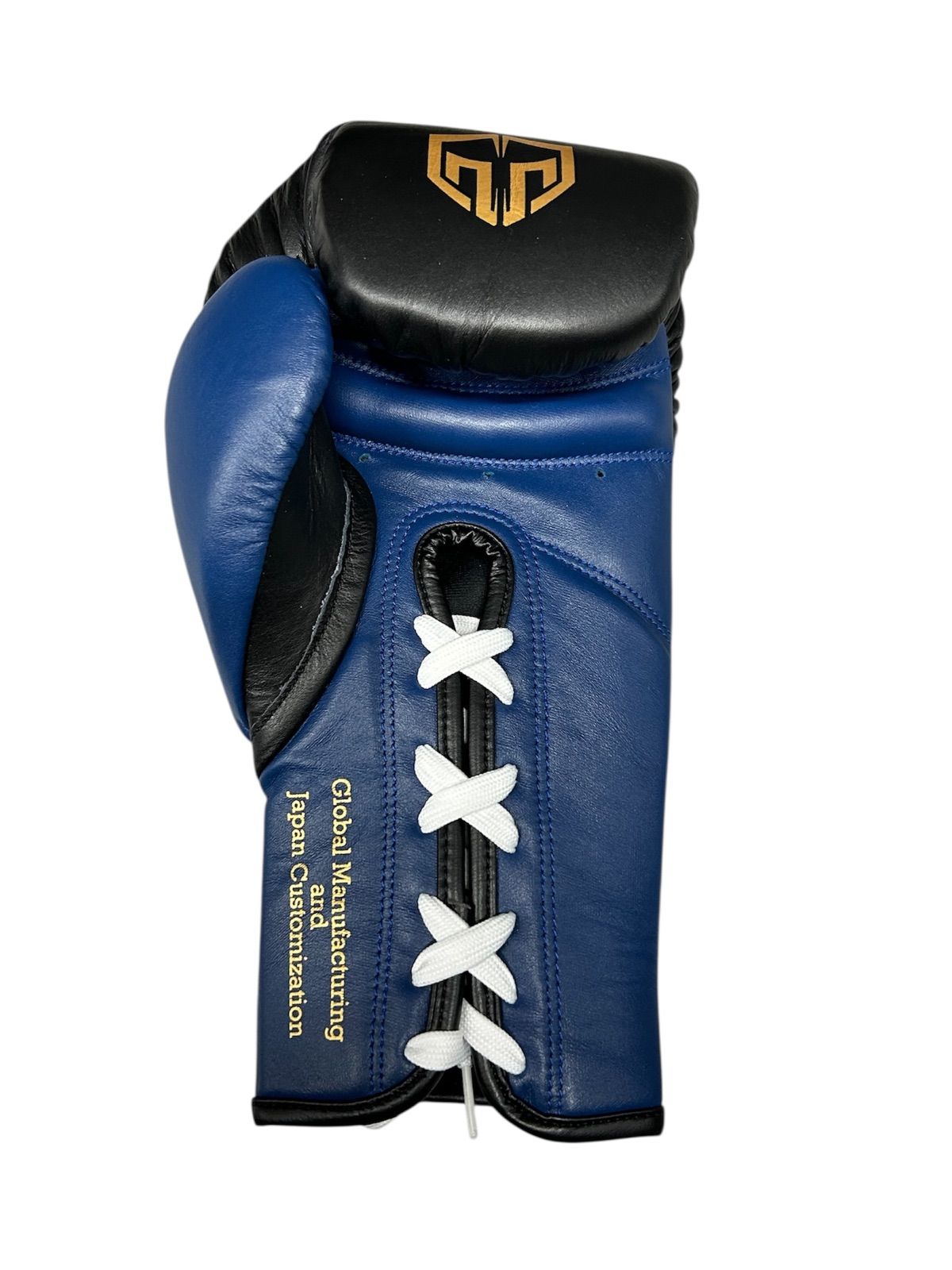 GRIT BLUE GOLD LOGO 紐式 ボクシンググローブ 本革製 - メルカリ