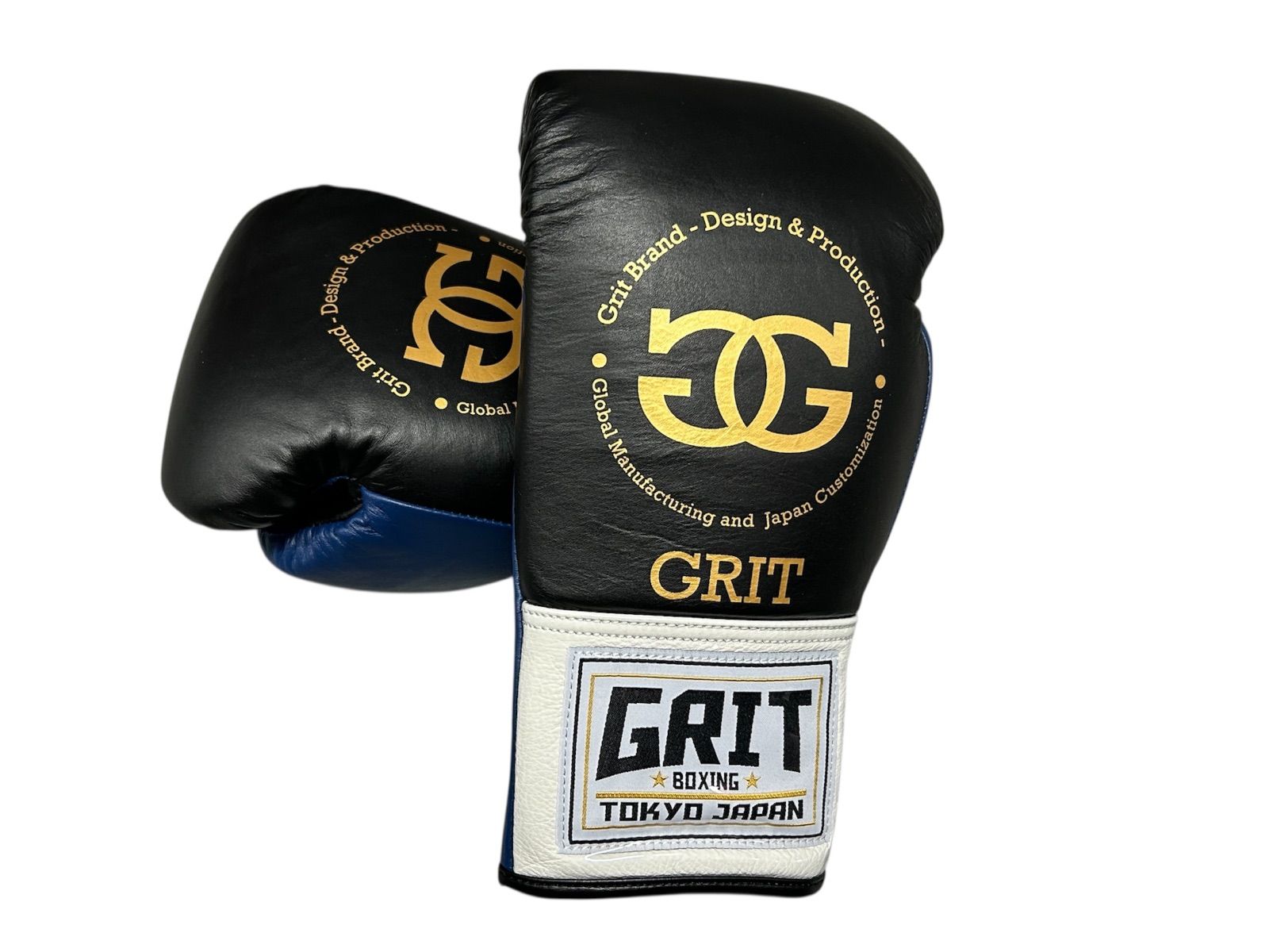 GRIT BLUE GOLD LOGO 紐式 ボクシンググローブ 本革製 GRIT BLUE GOLD LOGO 紐式 ボクシンググローブ 本革製 ガチ・本格的