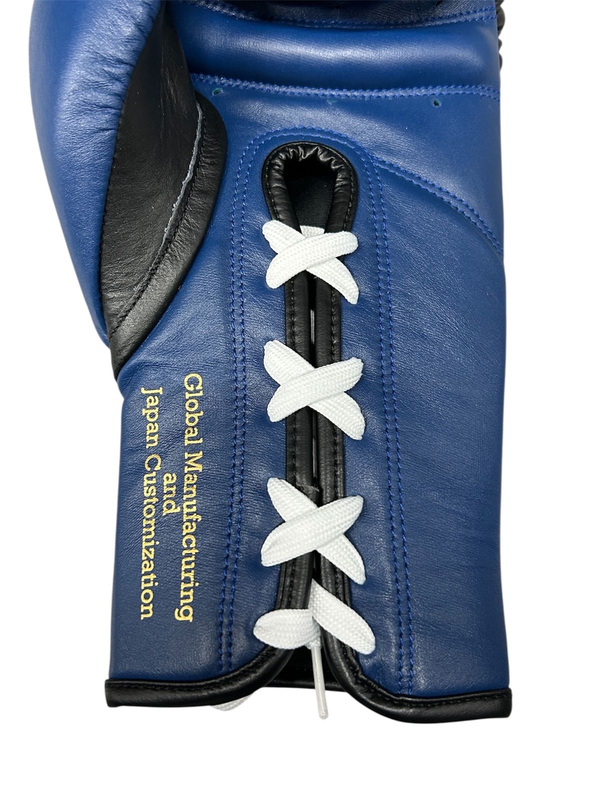 GRIT BLUE GOLD LOGO 紐式 ボクシンググローブ 本革製 - メルカリ