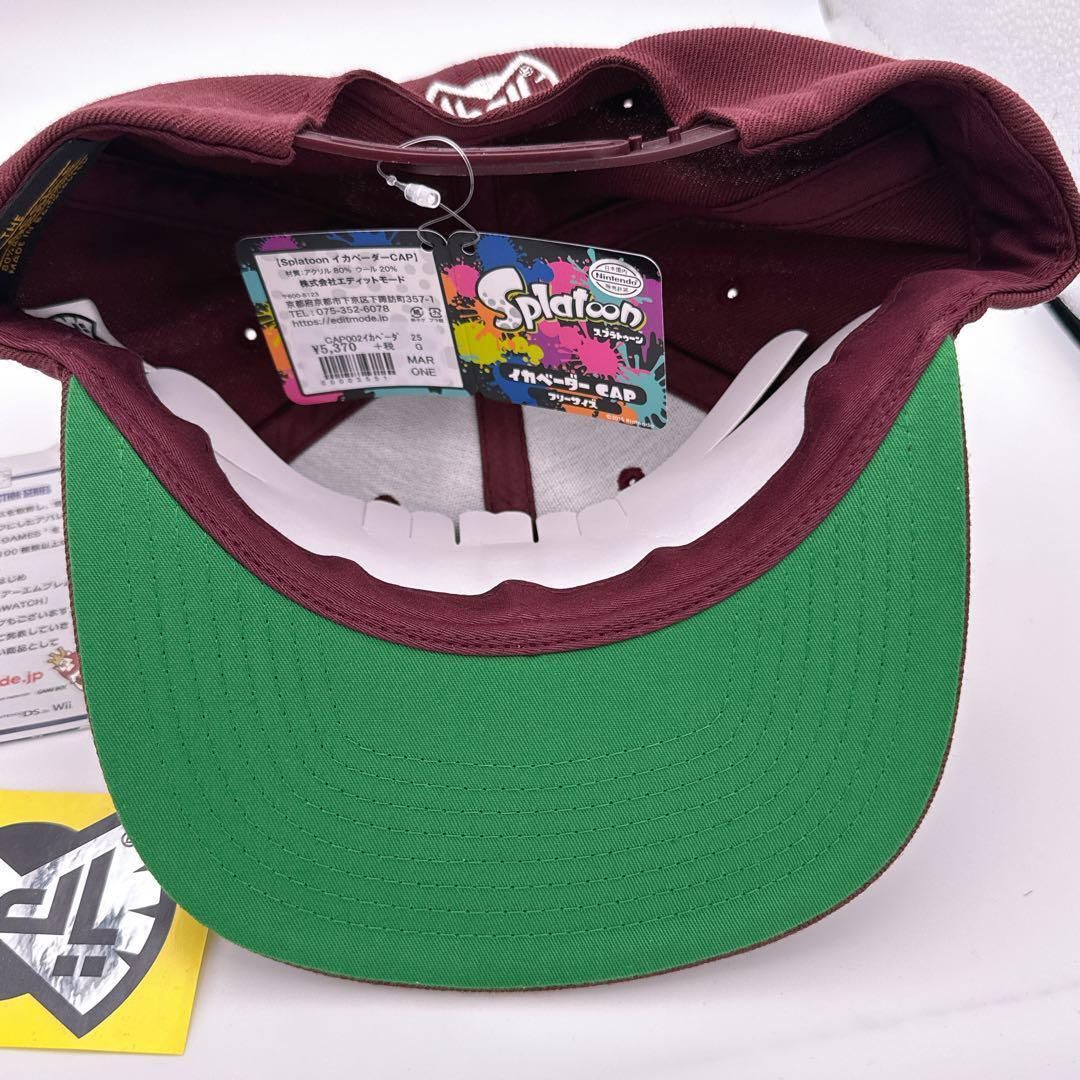 マルーン イカベーダーキャップ Splatoon2 スプラトゥーン2 タグ付き