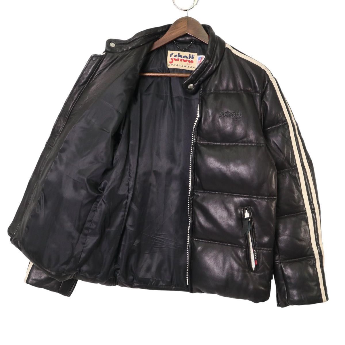 激レア】Schott ショット レザーダウンジャケット L モーターサイクル