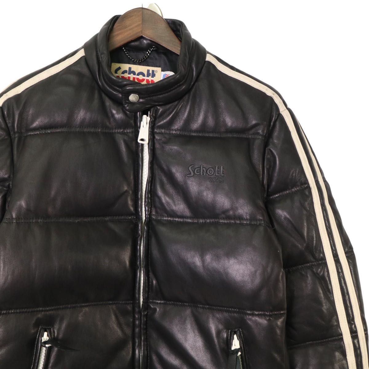 激レア】Schott ショット レザーダウンジャケット L モーターサイクル