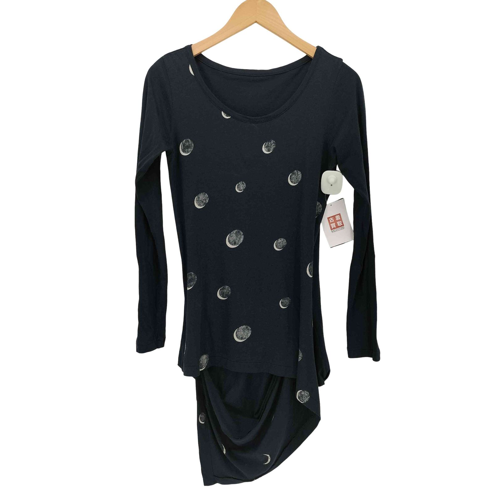 ヨウジヤマモトプリュスノアール YOHJI YAMAMOTO NOIR 18SS 月柄 変形デザイン シアー カットソー レディース JPN 2