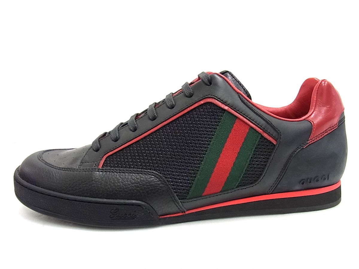 新品☆GUCCI グッチ シェリーライン ローカットスニーカー レザー