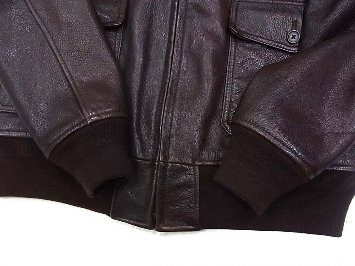 美品◇AVIREX アヴィレックス G-1 ゴートレザー フライトジャケット 襟