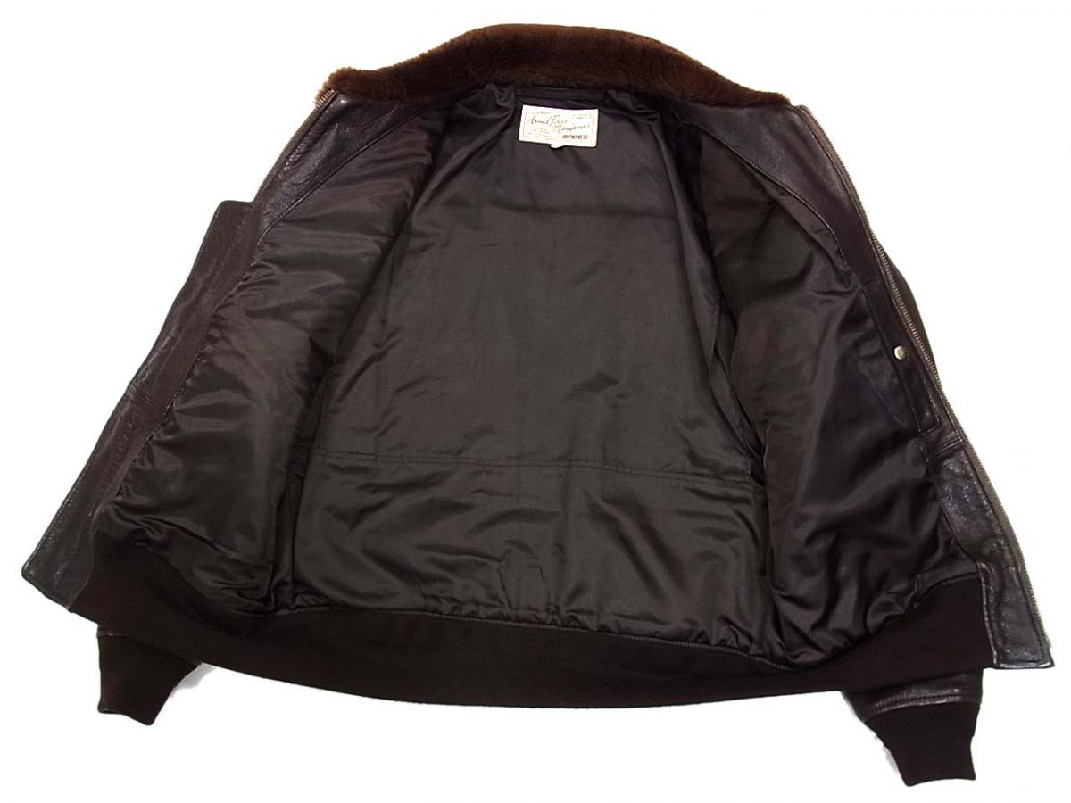 美品◇AVIREX アヴィレックス G-1 ゴートレザー フライトジャケット 襟