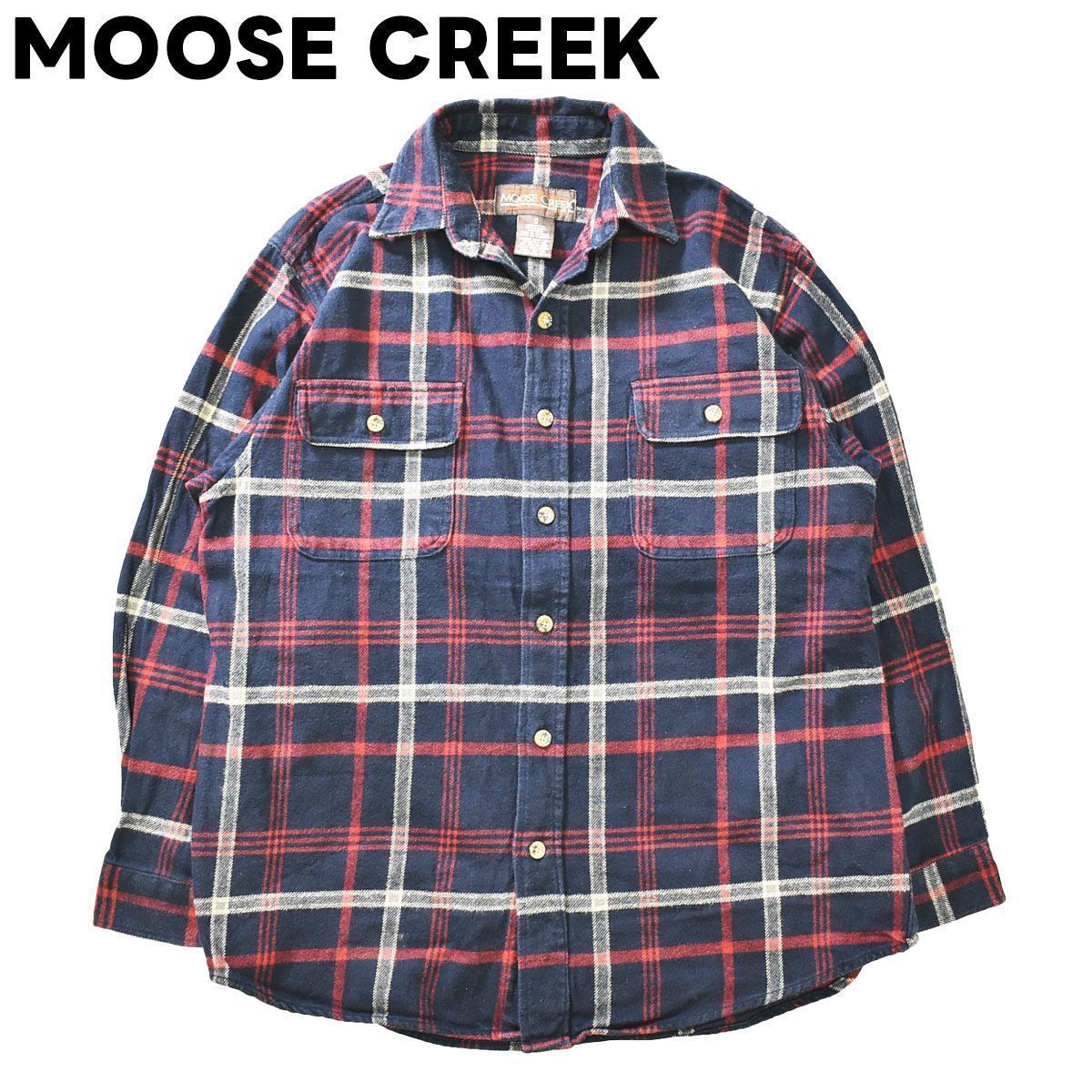 90sヴィンテージ MOOSE CREEK チェック コットン ネルシャツ M - メルカリ
