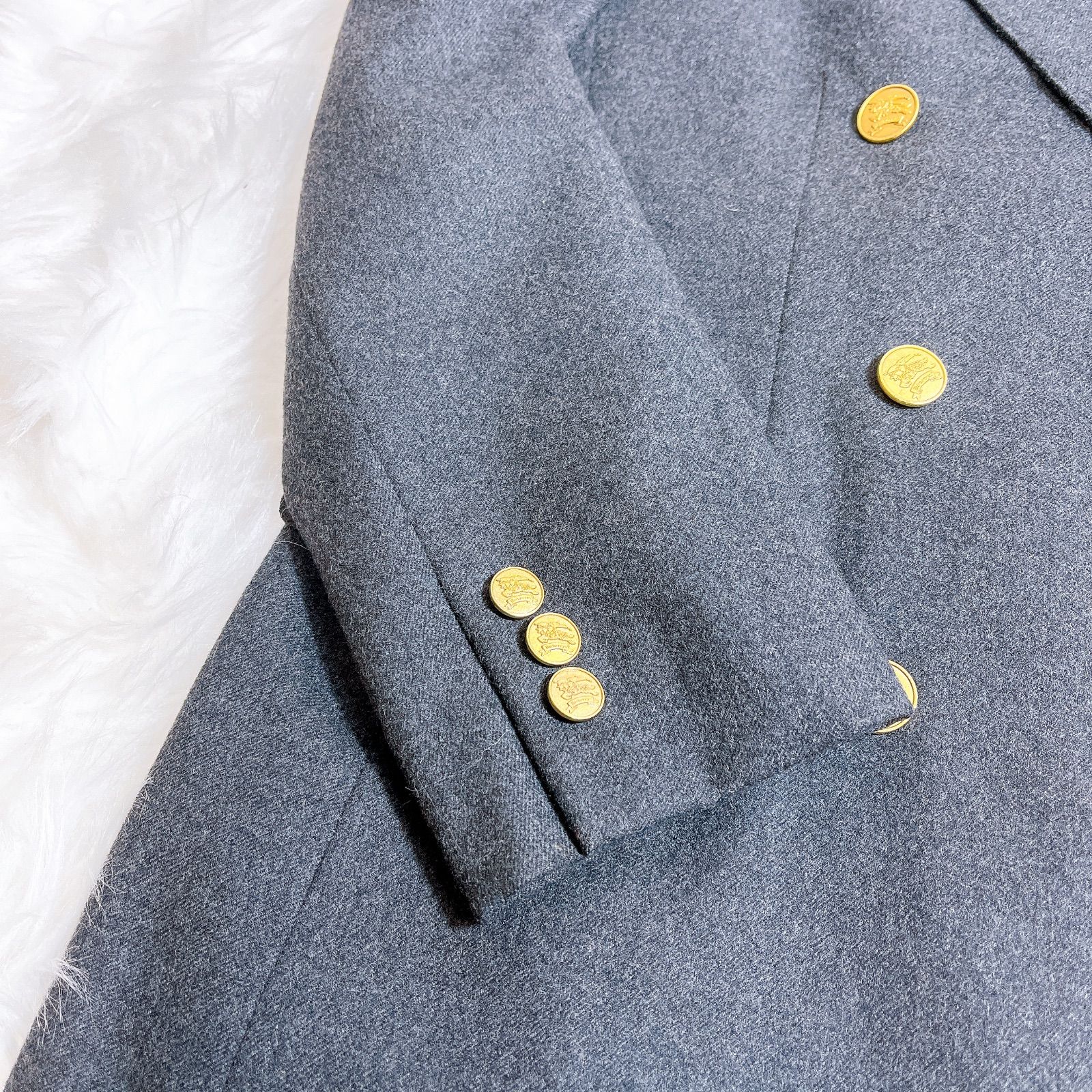 「Burberry ダブルブレスト金ボタンジャケット」 バーバリー ロンドン BURBERRY LONDON ダブル テーラードジャケット