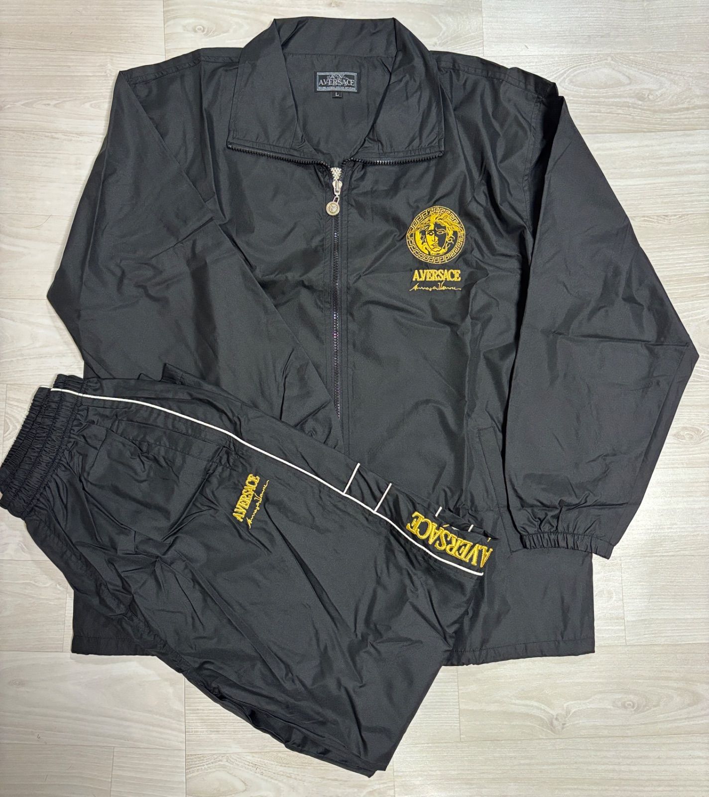 美品 A.VERSACE ヴェルサーチ ヴェルサーチェ ナイロン ジャージ