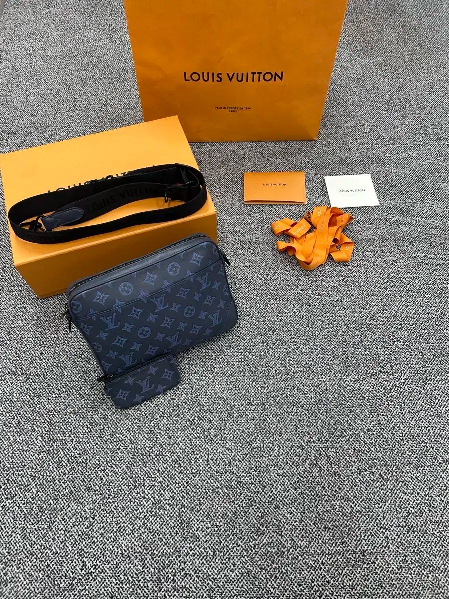 ルイヴィトン デュオ メッセンジャーバッグ シャドウ ブルー