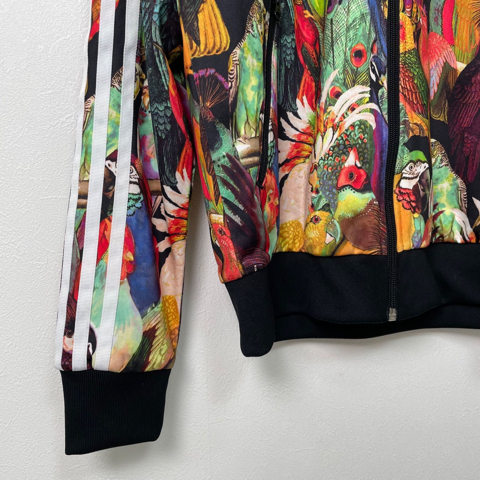  adidas originals トラックジャケット オウム総柄 レディースL〜XL相当 ジャージ トップス