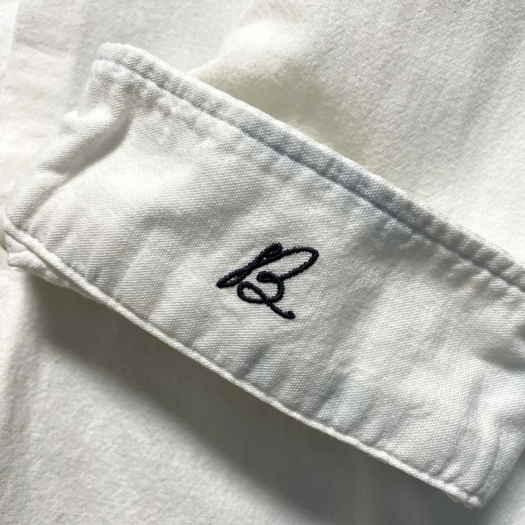 極美品 マディソンブルー ハンプトン シャンブレーシャツ 刺繍 01 マディソンブルー 名作 シャンブレーシャツ ハンプトン 長袖 刺繍ロゴ