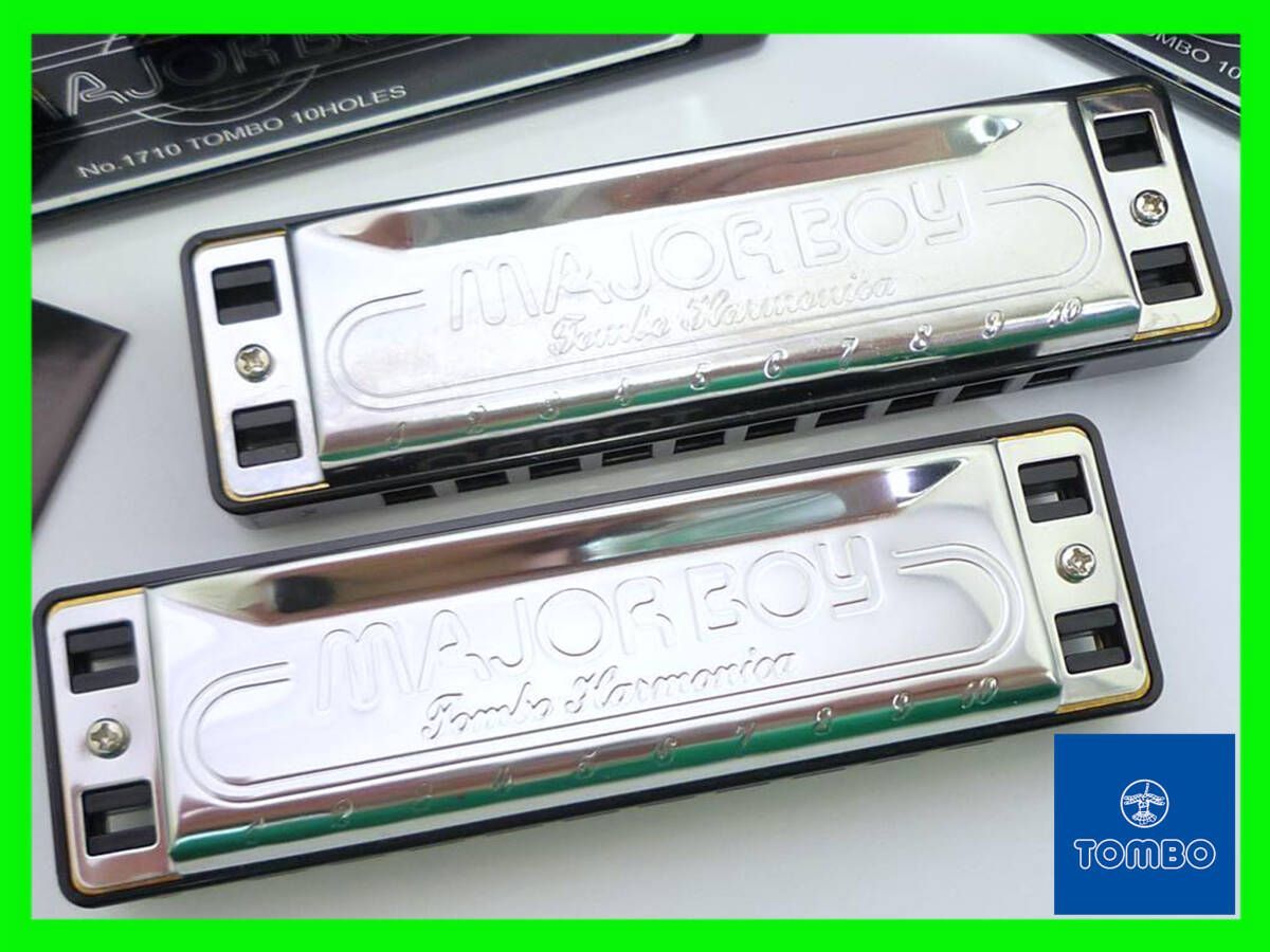 セット トンボ メジャーボーイ TOMBO 1710 F C 10ホールズ ハーモニカ ケース付き 箱 取説 お買得 必見