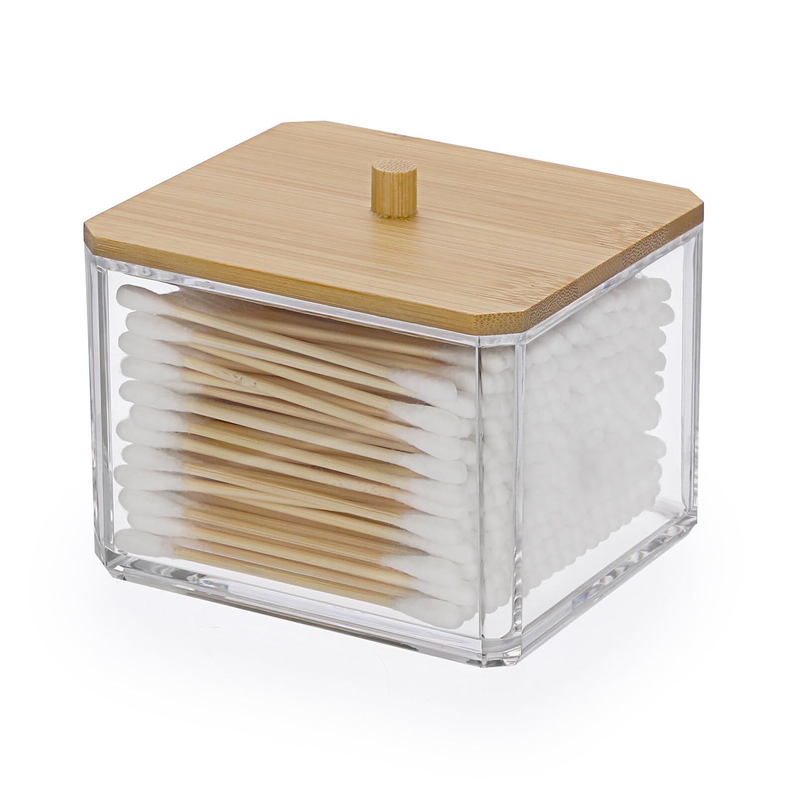 Sumnacon 綿棒収納ケース 透明綿棒ボックス 正方形 綿棒入れ 在庫セール】Sumnacon 綿棒収納ケース 透明綿棒ボックス デンタル