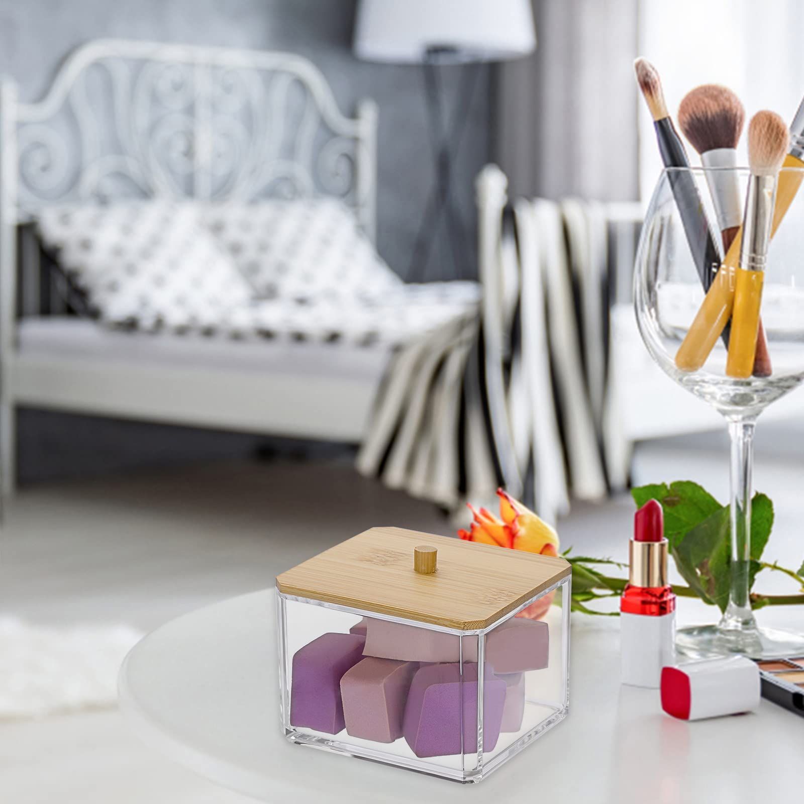 在庫セール】Sumnacon 綿棒収納ケース 透明綿棒ボックス デンタル