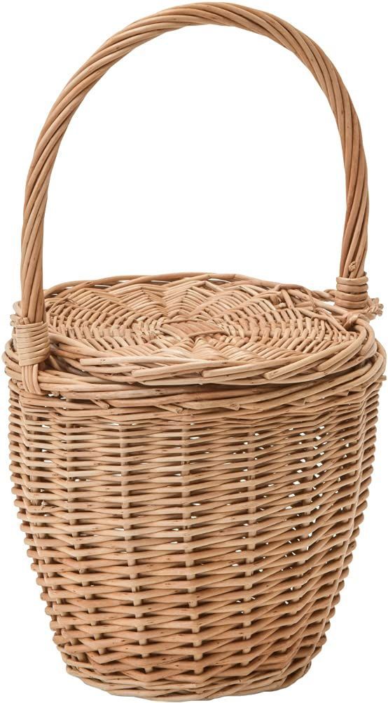 数量限定，限定セール 【数量限定】ポッシュリビング ウィッカーバスケット 20×18.5×31.5(17)cm 11598 バスケット・かご