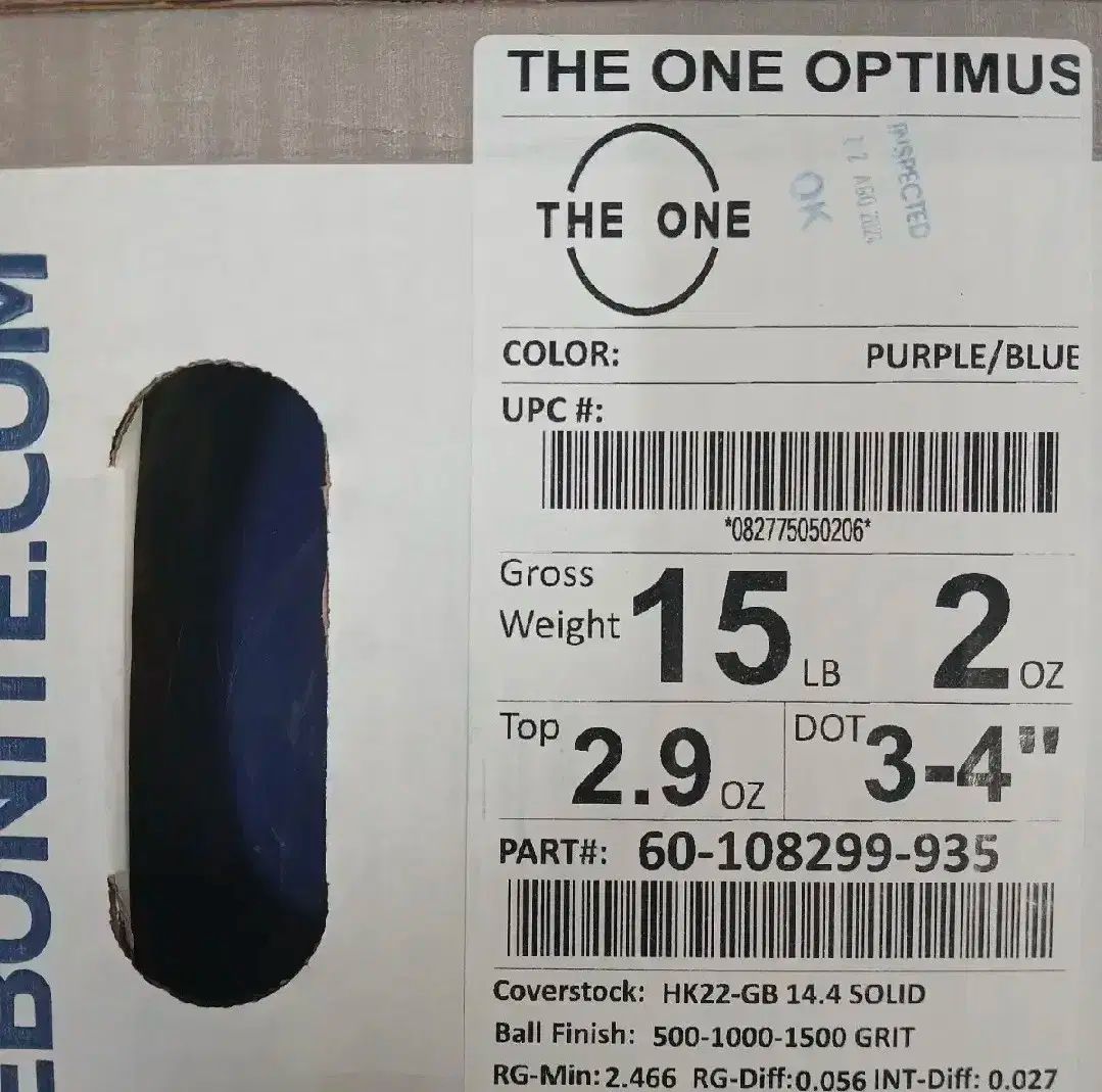  15パウンド エボナイト EBONITE ザ ワン オプティマスプライム 新 ボーリング 球 ボウリング スポーツ