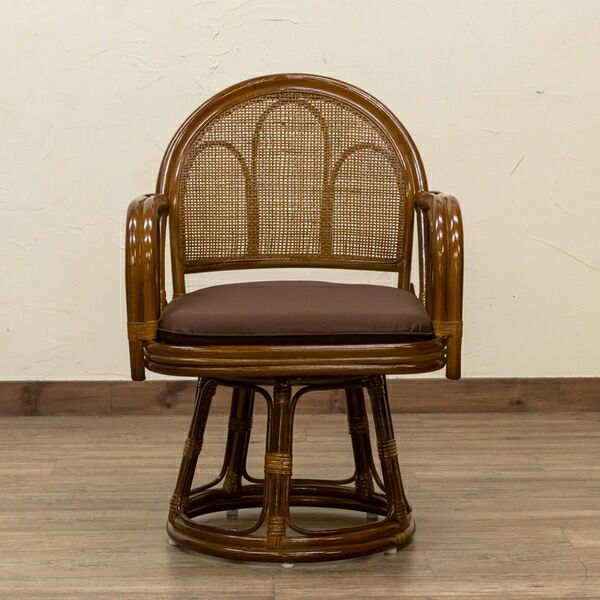 オファー ラタン 回転座椅子 ハイタイプ ハニー（HN） 組立式 ラタン