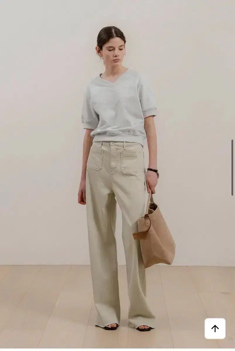 UMER 400 Sicily ソイ ベージュ ワイドパンツ レディース スラックス コットン パンツ