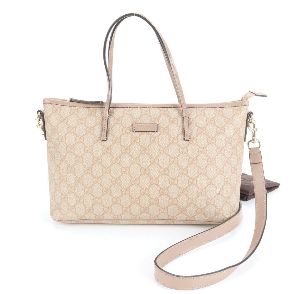 グッチ GGスプリーム 353439 レザー 2WAY ハンドバッグ 斜め掛け ハンド トート 本革 ピンク レディース CWM CZ7-7