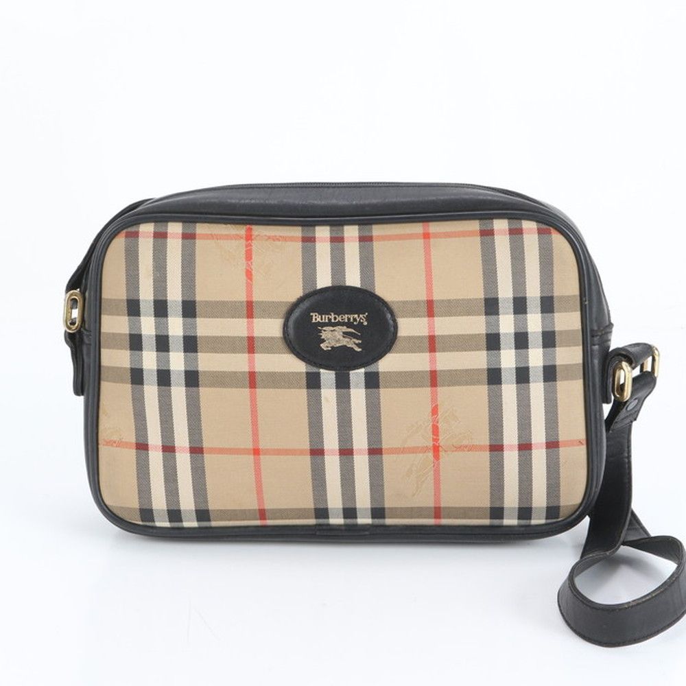 バーバリー ノバ チェック シャドーホース レザー ショルダーバッグ 斜め掛け ブラウン 茶色 メンズ レディース RWM CZ5-6