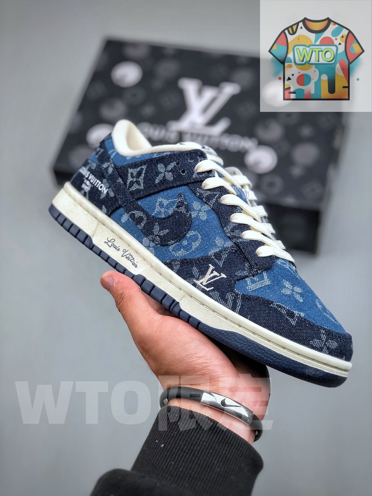 Nk SB Dunk Low LVジョイントデニムブルーアニバーサリー