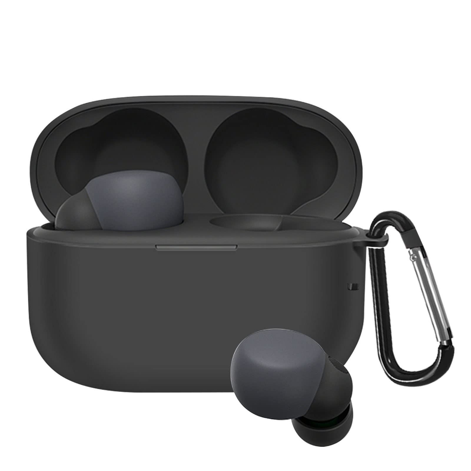 新品同様 LinkBuds S black WF-LS900N　ケース付 SONY LinkBuds S WF-LS900N 収納 シリコン ケース 全5色 カラビナ付き