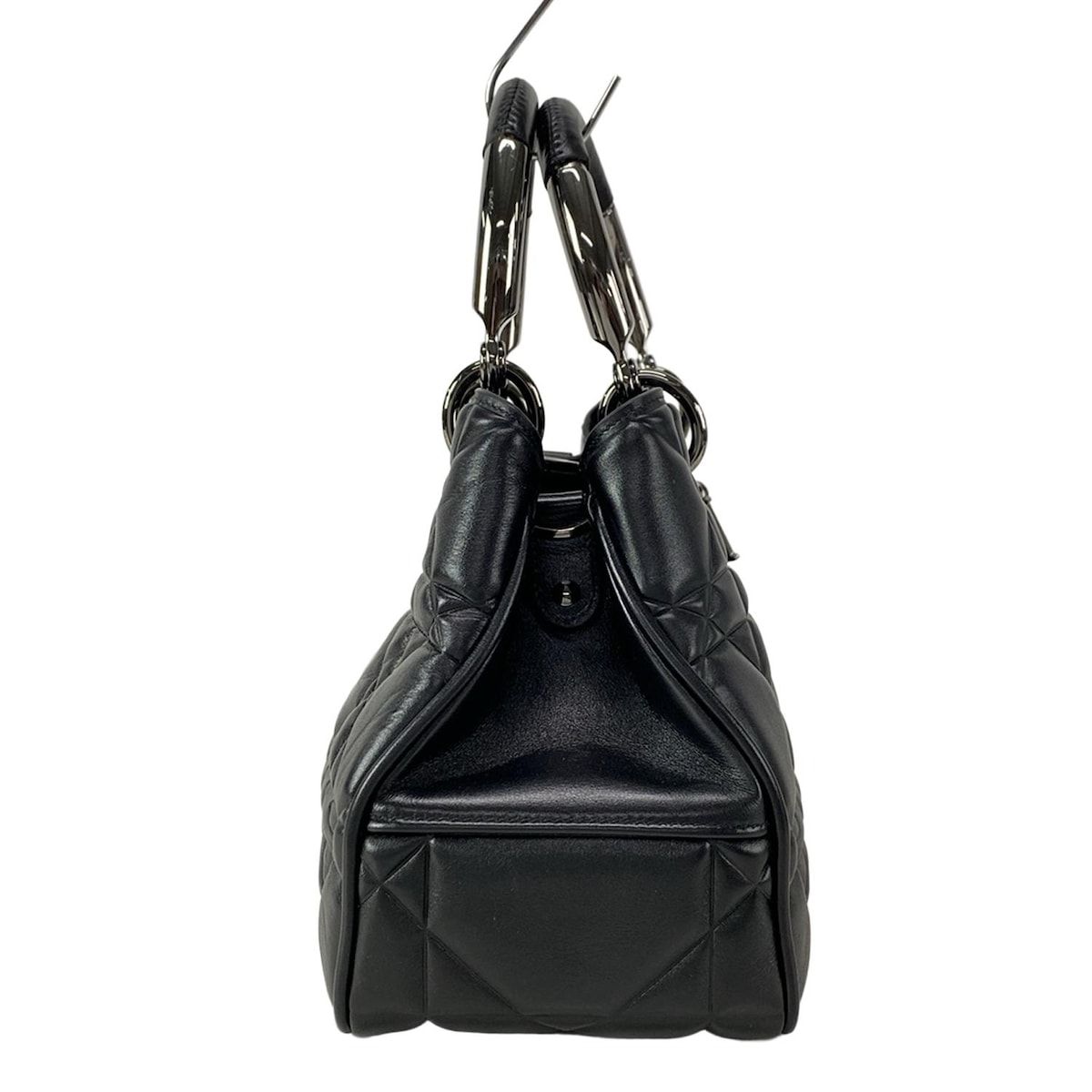 DIOR ChristianDior ディオール クリスチャンディオール ハンドバッグ レディ 95.22 ミディアム 黒 マクロカナージュ レザー