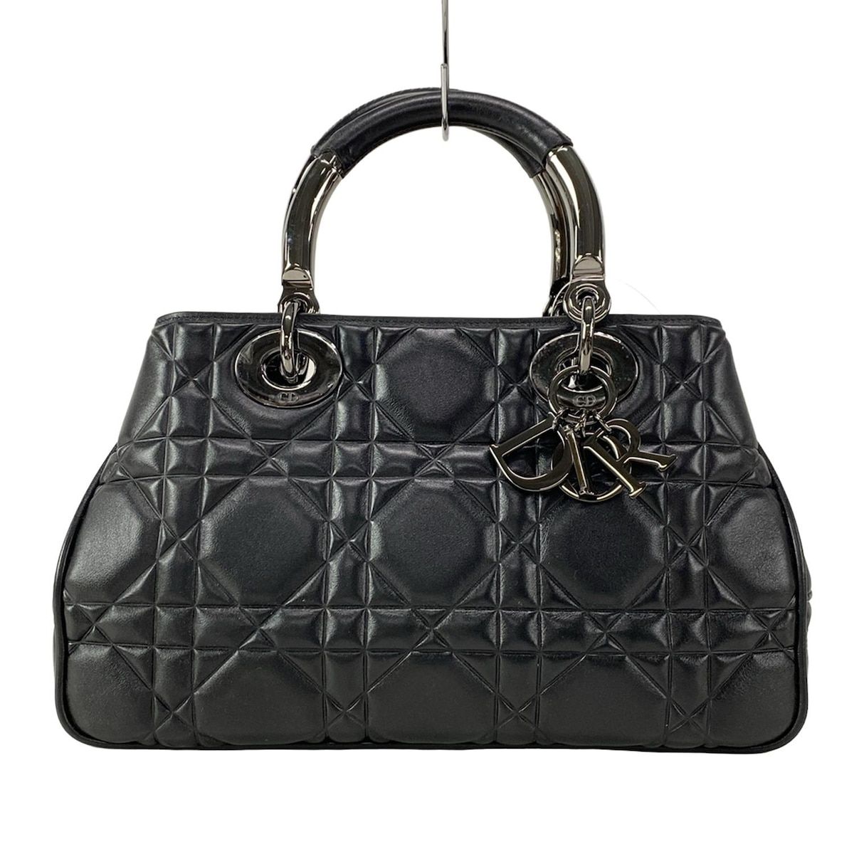 DIOR ChristianDior ディオール クリスチャンディオール ハンドバッグ レディ 95.22 ミディアム 黒 マクロカナージュ レザー