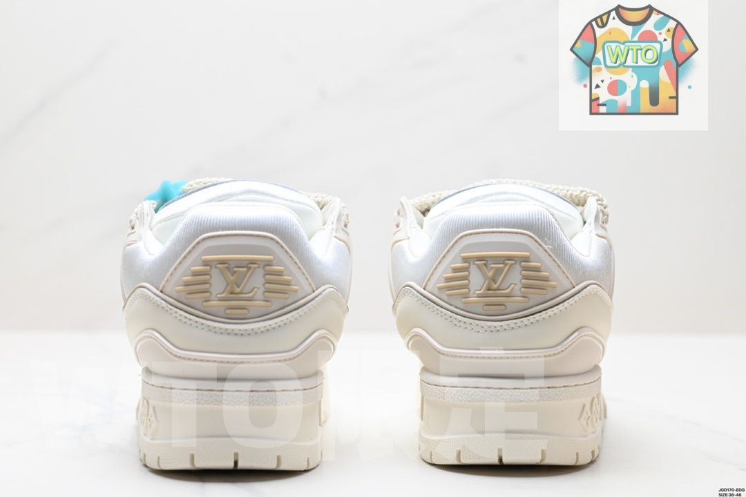  LVルイ ヴィトン Trainer Maxi Low Sneaker パンブレッド マキシシリーズ ローカット カジュアル スポーツ バスケットシューズ02 WTO輸入2 スニーカー 靴