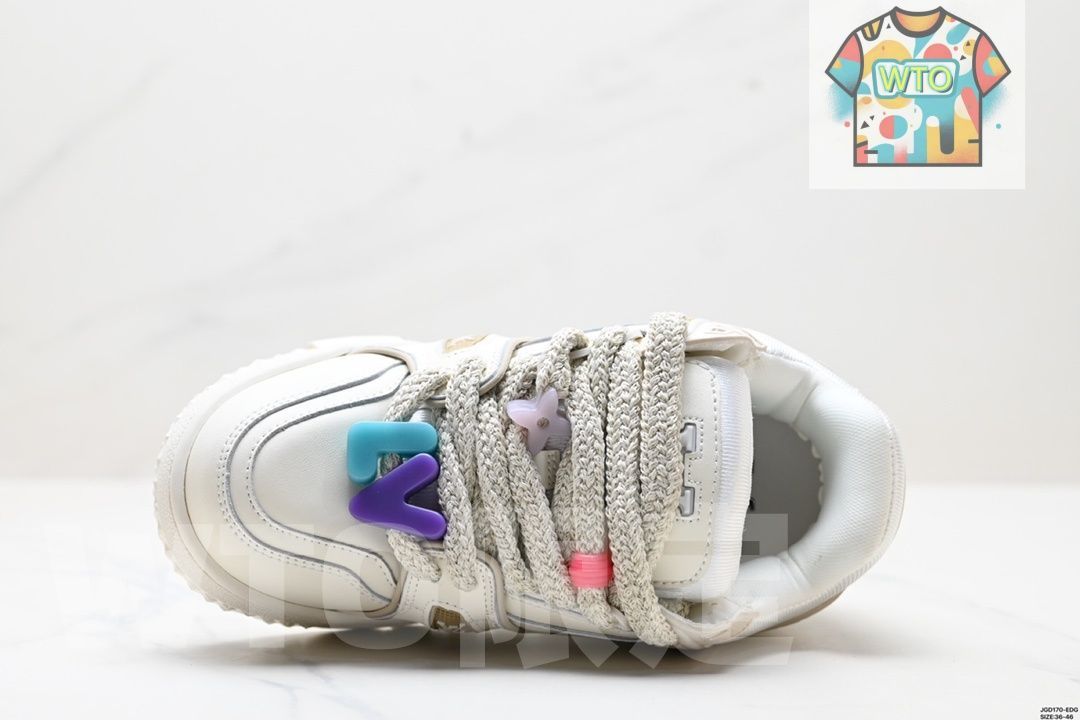 LVルイ ヴィトン Trainer Maxi Low Sneaker パンブレッド マキシシリーズ ローカット カジュアル スポーツ バスケットシューズ02-WTO輸入2