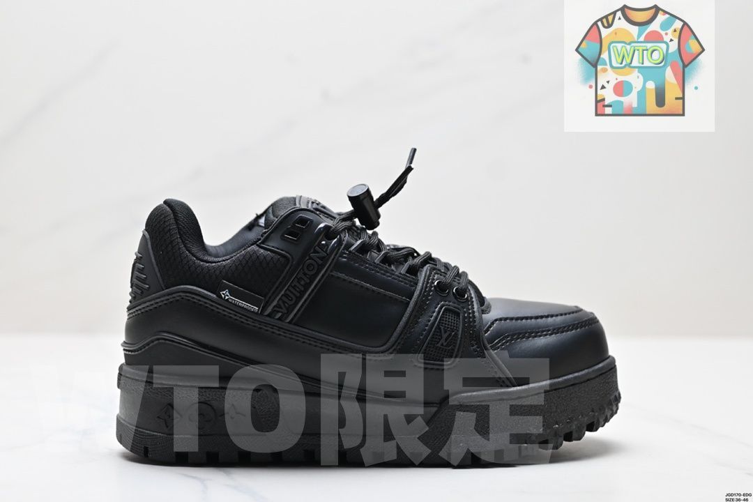 LVルイ ヴィトン Trainer Maxi Low Sneaker パンブレッド マキシシリーズ ローカット カジュアル スポーツ バスケットシューズ03-WTO輸入2