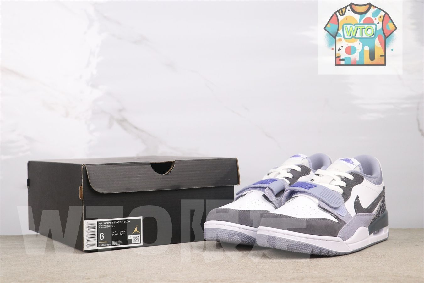  ナイキ エアジョーダン レガシー312 ロー ホワイト インディゴヘイズ パープルコメット ダークブルーグレー CD 7069 108 スニーカー 靴