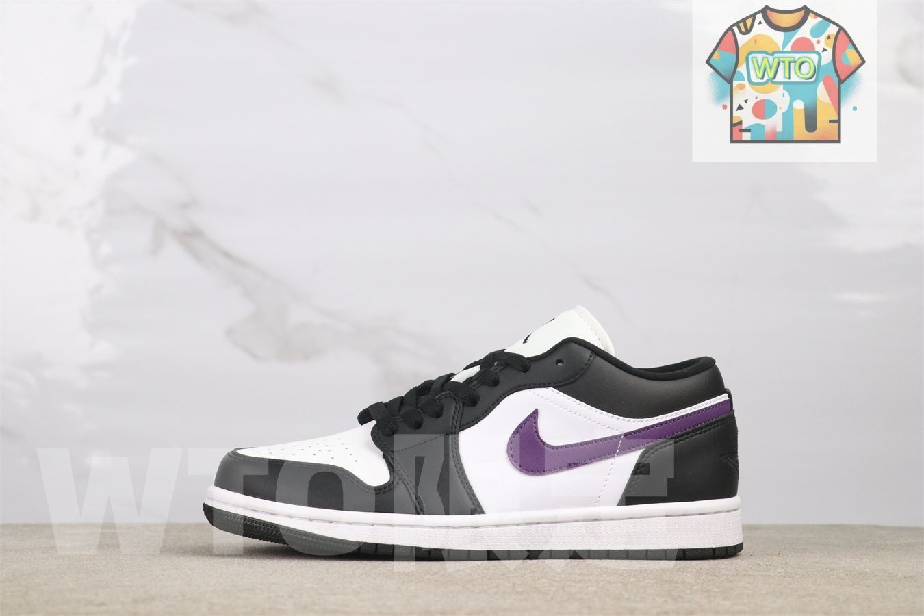 HJ5911-105ナイキ エアジョーダン1 ミッド メタリックパープル