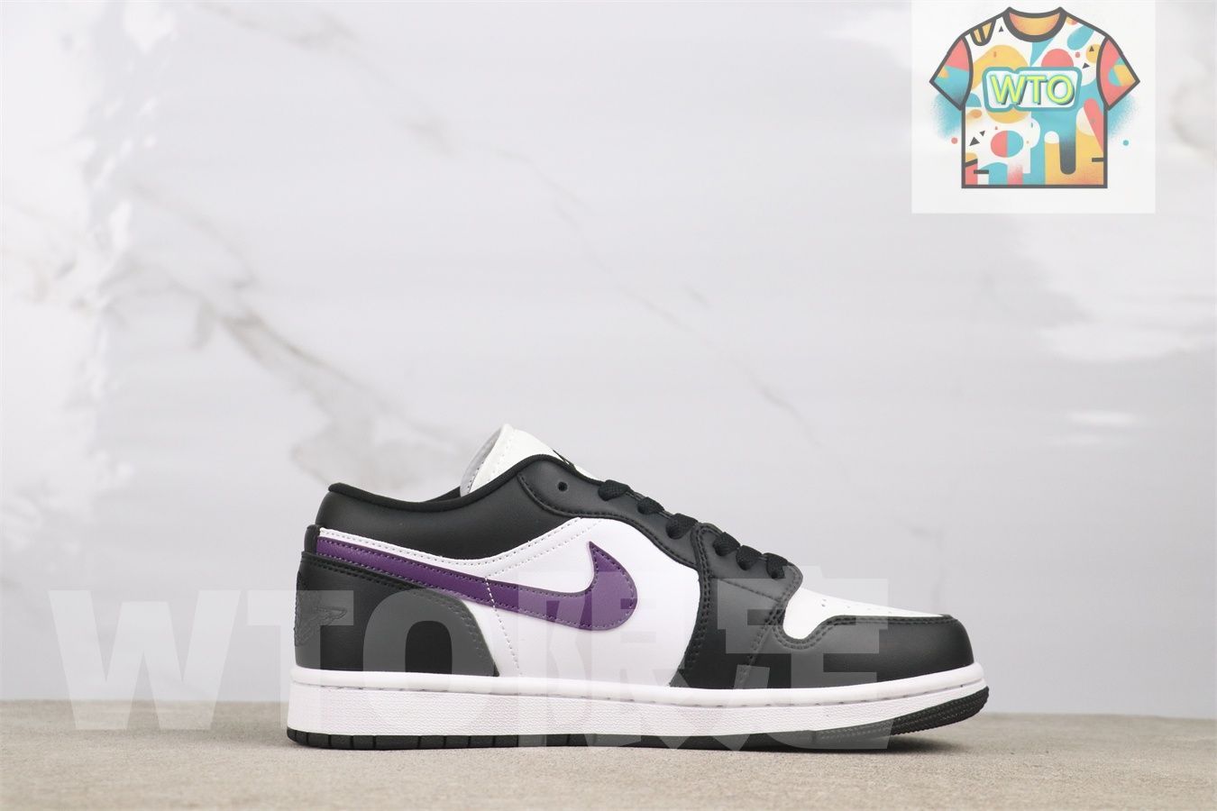 HJ5911-105ナイキ エアジョーダン1 ミッド メタリックパープル