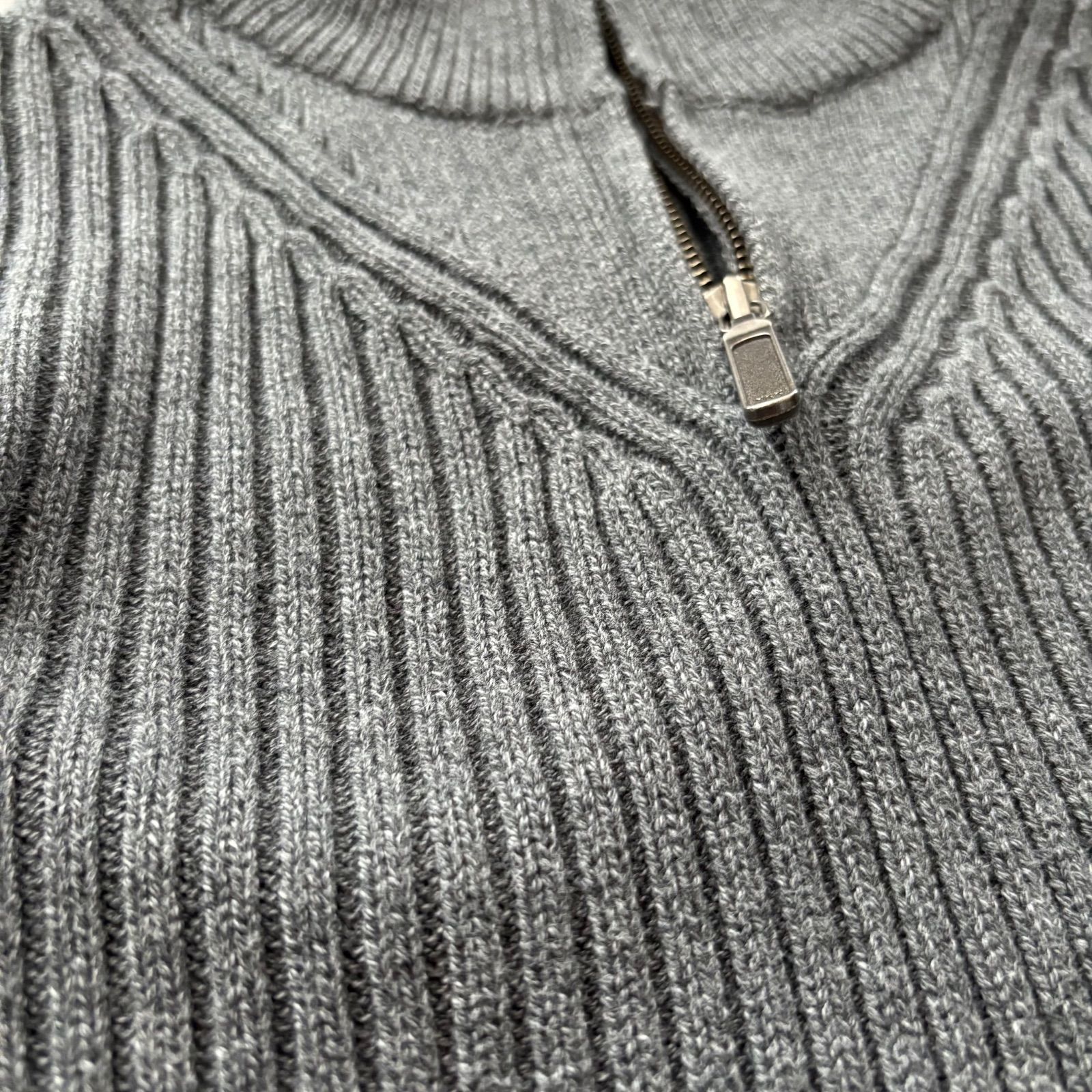 エディーバウアー Eddie Bauer 00s グレー 無地 ハーフジップ プル