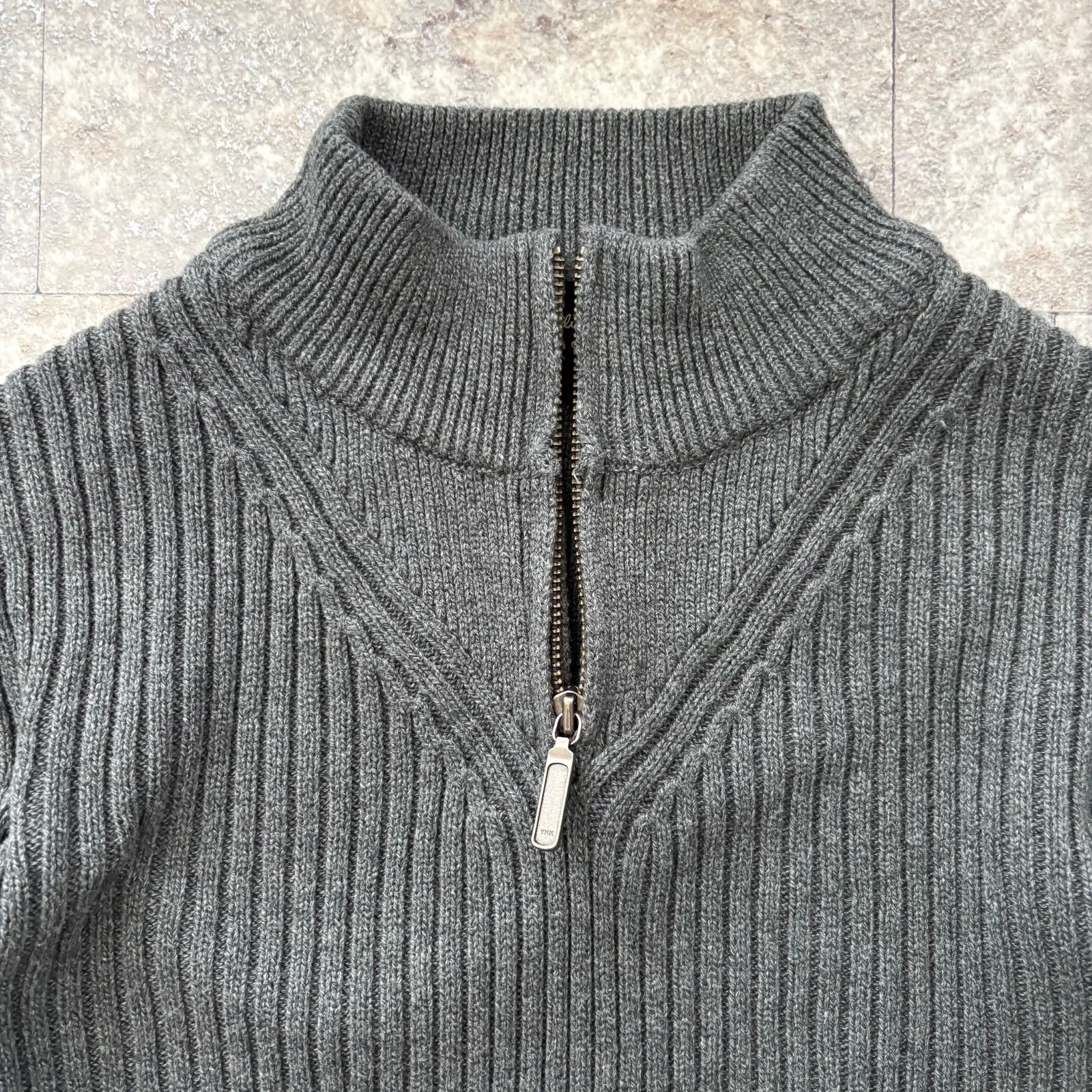 OUTLET】エディーバウアー Eddie Bauer 00s グレー 無地 ハーフジップ 