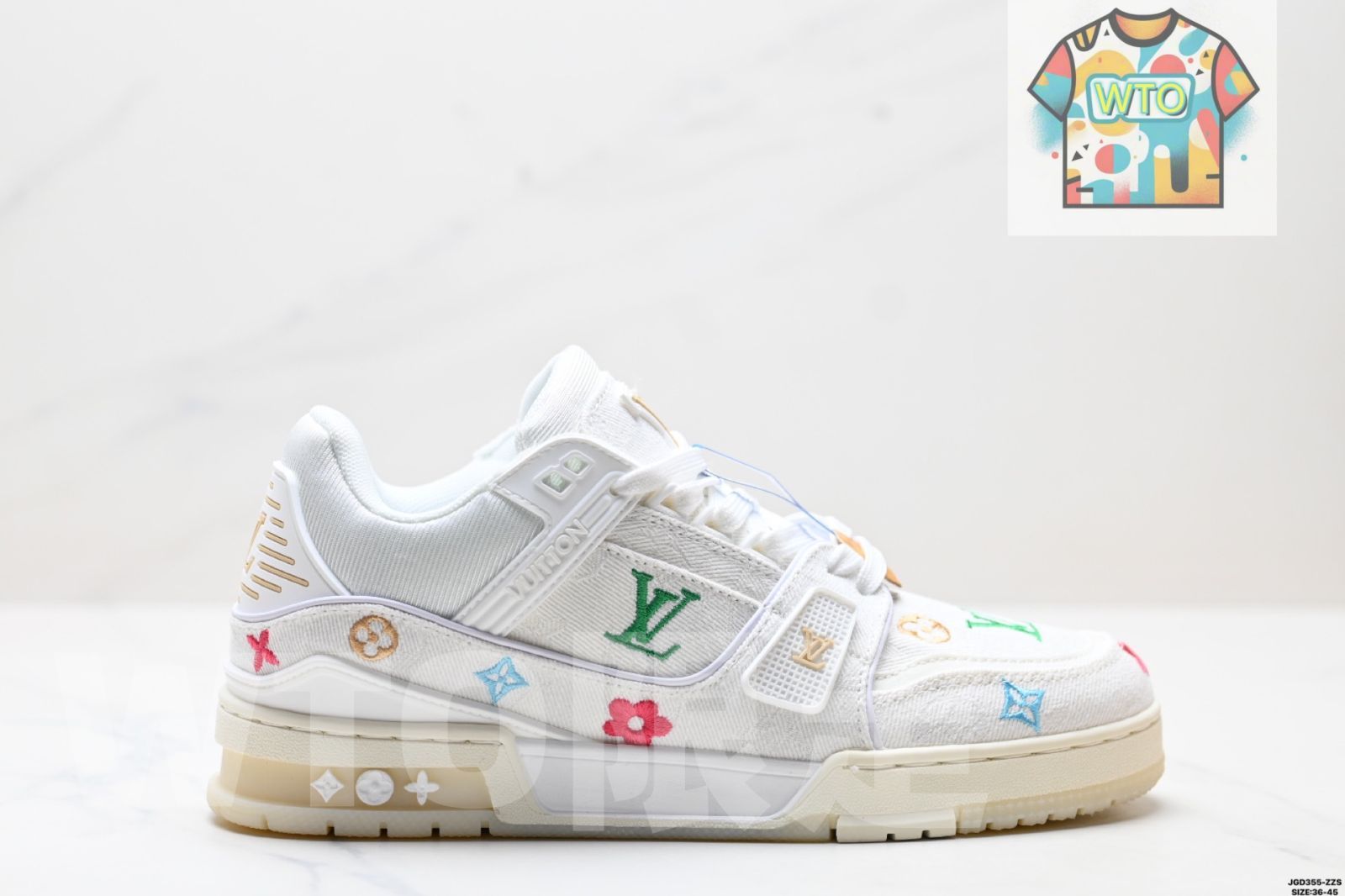 のLVルイ ヴィトン Louis Vuitton Trainer スニーカー ロー カジュアルスポーツカルチャー マッチングしやすいスニーカー03-WTO輸入2