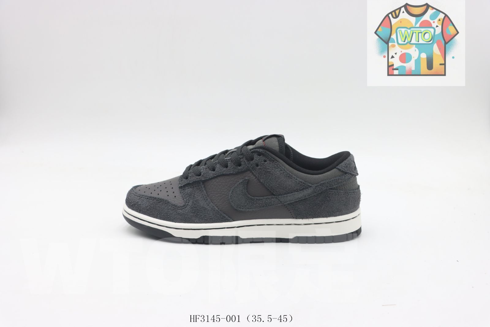 ナイキ ダンク ロー PRM ミディアムアッシュ アンド ブラック HF3145-001-WTO輸入2