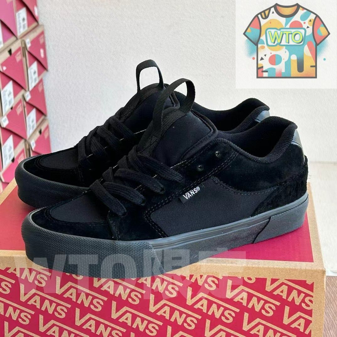 今日 Vans Chukka Push ファッションで快適 パッケージ性と滑り止め ローカット スケートシューズ 男女兼用 ブラック 在庫 の な価格です -WTO輸入2