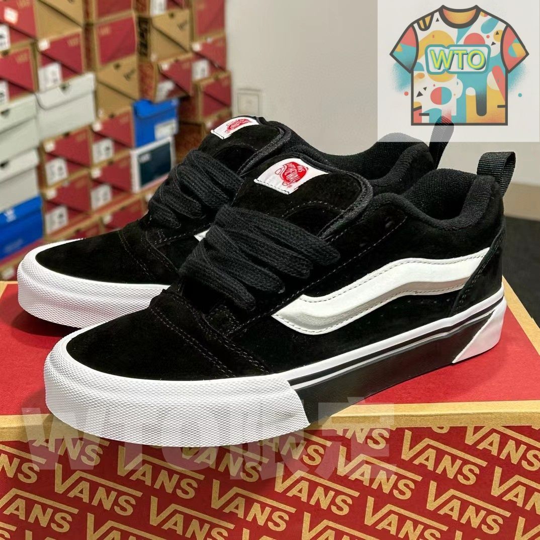今日 Vans Knu Skool ブラックウォリアーアップグレード版 パンシューズ 男女兼用 スケートシューズ ショックアブソーブ ローカット 在庫 の な価格です -WTO輸入2